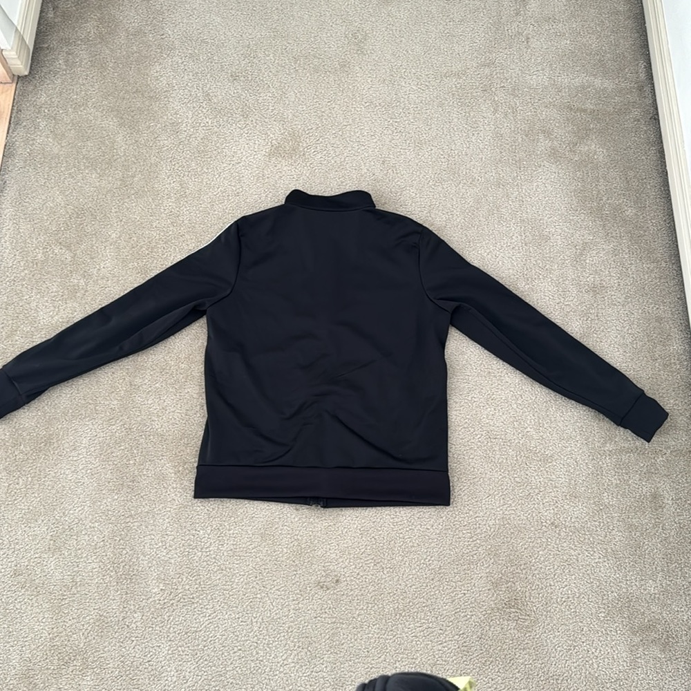 Adidas Fitted Black W/ Logo Track Jacket / Size L - Picture 7 of 7